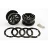 Fastrax 2.2" aluminium 8-spaaks beadlock velgen (2) voor Axial Wraith