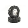Fastrax Bedrock 108mm banden op 1.9" scale velgen - Chrome