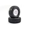 Fastrax Bedrock 108mm banden op stalen 1.9" scale velgen - Wit