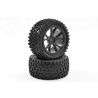 Fastrax Cuboid achterbanden op zwarte 10 spaaks velgen voor 1/10 buggy