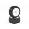 Fastrax Cuboid achterbanden op witte dish velgen voor 1/10 buggy
