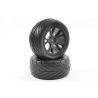 Fastrax Arrow onroad achterbanden op zwarte 6 spaaks velgen voor 1/10 buggy
