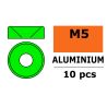 Sluitring M5 "Groen" voor verzonken schroeven, Aluminium (10st)