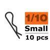 Body clips voor 1/10, zwart, 45 graden gebogen (10 stuks)