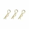 Body clips voor 1/8, goud, medium, 45 graden gebogen (10 stuks)