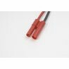 Goudstekker 4.0mm met plastic behuizing & silicone kabel 14awg, vrouw