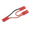 Y-kabel serieel 4mm goudstekker, silicone kabel 14AWG (1st)