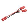 Y-kabel parallel 4mm goudstekker, silicone kabel 14AWG (1st)