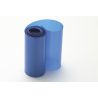 Krimpkous 91mm, Blauw transparant (1m)