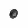 Vliegtuig wielen, Rubber met Nylon velg, 50mm, As Diameter 3mm (2 st)