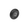 Vliegtuig wielen, Rubber met Nylon velg, 57mm, As Diameter 3mm (2 st)