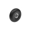Vliegtuig wielen, Rubber met Nylon velg, 73mm, As Diameter 4mm (2 st)