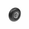 Vliegtuig wielen, Rubber met Nylon velg, 90mm, As Diameter 4mm (2 st)