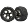 Tires & wheels, assembled, glued (2.8") (all-star black chrome wheels, alias tires, foam inserts) (rear) (2)