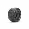 JetKo 1/8 Extreme Tyre MT Slicks Rockform belted op 3.8" zwarte velgen - 1/2 offset - 17mm hex