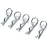 FTX - Body clips middel, zilver - 6pcs (FTX6550)