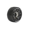 Louise ST-HUMMER - MFT 1/10 banden op 2.8" bead-lock velgen Black Chrome - 1/2 Offset - Hex 12mm