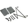 Losi - Rear Tower Support X-Bar Mud Guards Gray: Rock Rey (LOS230041)