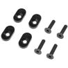 Losi - Engine Mount Insert & Screws 20T Black(4): DBXL 2.0 (LOS232138)