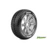Louise B-TURBO Super Soft banden op black chrome spaakvelgen voor 1/8 buggy