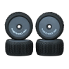 Method Nitragrip 1/28 Truck Tyres F/R 7mm Hex - Grijs