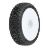 Proline 1/24 Electron 2.0 Buggy F/R Tires Mounted 7mm White (4): Micro-B