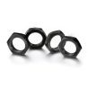 Wielmoeren 17mm (4), met ribbels - Zwart