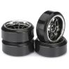 Absima drift banden op 9-Spaaks velgen Type C - Zwart/Chrome