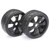 Absima onroad banden op 6 spaaks velgen voor 1/8 buggy - Zwart