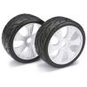 Absima onroad banden op 6 spaaks velgen voor 1/8 buggy - Wit