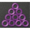 Aluminium washer 3 x 6 x 0.75mm (purple/10 pcs)