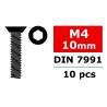 Team Corally - Staal schroeven M4 x 10mm - Verzonkenkop binnenzeskant - 10 st (C-30062)
