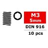 Team Corally - Staal stelschroeven M3 x 5mm - Binnenzeskant - 10 st (C-30151)