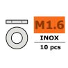 Vlakke sluitring, M1.6, Inox (10st)