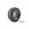 Louise CR-ROWDY Banden Set - Super Soft - 1.9" Velgen Zwart/chrome - Hex 12mm