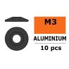 Aluminium Washer voor M3 Button Head Screws (BD: 15mm) - Gun Metal - 10st