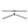 Aluminium stiftscharnier - Dia. 6x98mm - Fixed - 2 st
