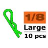 Body clips voor 1/8, groen, large, 45 graden gebogen (10 stuks)