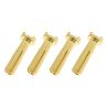 4mm goudstekker, man, 90 graden (4pcs)