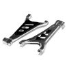 Billet Machined Type II Front Lower Suspension Arms, Silver - Traxxas E-Revo