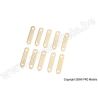 Vergulde batterij soldeerplaatjes 22mm (10st)