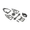 Ishima - Servo Top Plate + Motor Holder +Rear Shock Tower + Side Plates B +Servo Arm + Spur Gear 51T (ISH-010-002)