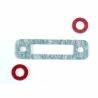 Exhaust header gasket (1)/ gaskets, pressure fitting (2) (for side exhaust engines only)