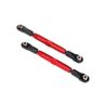 Camber links, rear (TUBES red-anodized aluminium) (TRX-3644R)