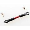 Turnbuckle, aluminum (red-anodized), camber link, front, 39mm (1) (assembled w/rod ends)/hollow balls (2)(see part 3741x for complete camber link set)