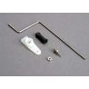 Steering rod/ plastic rod end/ chrome threaded ball & nut/ servo horn