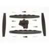Hold downs, battery (2)/ adhesive foam battery pads/ shoulder screws (2)/ battery hold-down posts (4)/ clips (4)