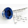 Backplate, machined aluminum (blue-anodized)(requires electric bump starter) (not for use with nitro stampede)
