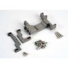 Engine mount, 2 piece, aluminum (w/ screws) (n. stampede)
