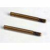 Shock shafts, hardened steel, titanium nitride coated (32mm) (2)